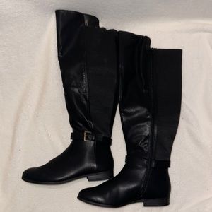 Black knee high boots